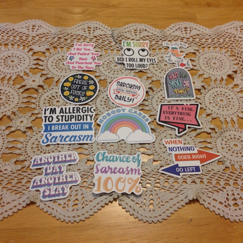 Sarcasm-themed stickers bundle